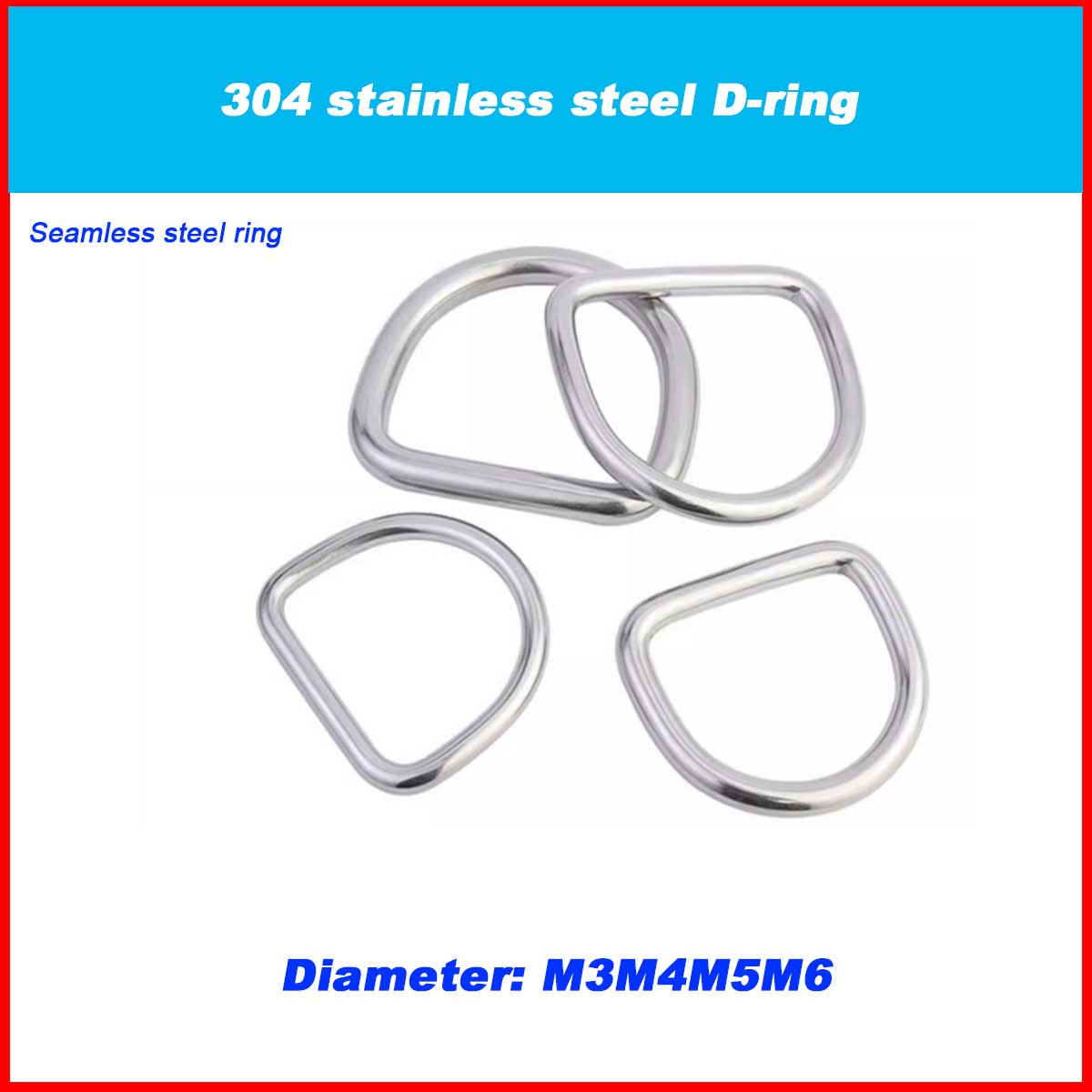 D Ring Strap - Anel D de aço inoxidável 304/bagagem,