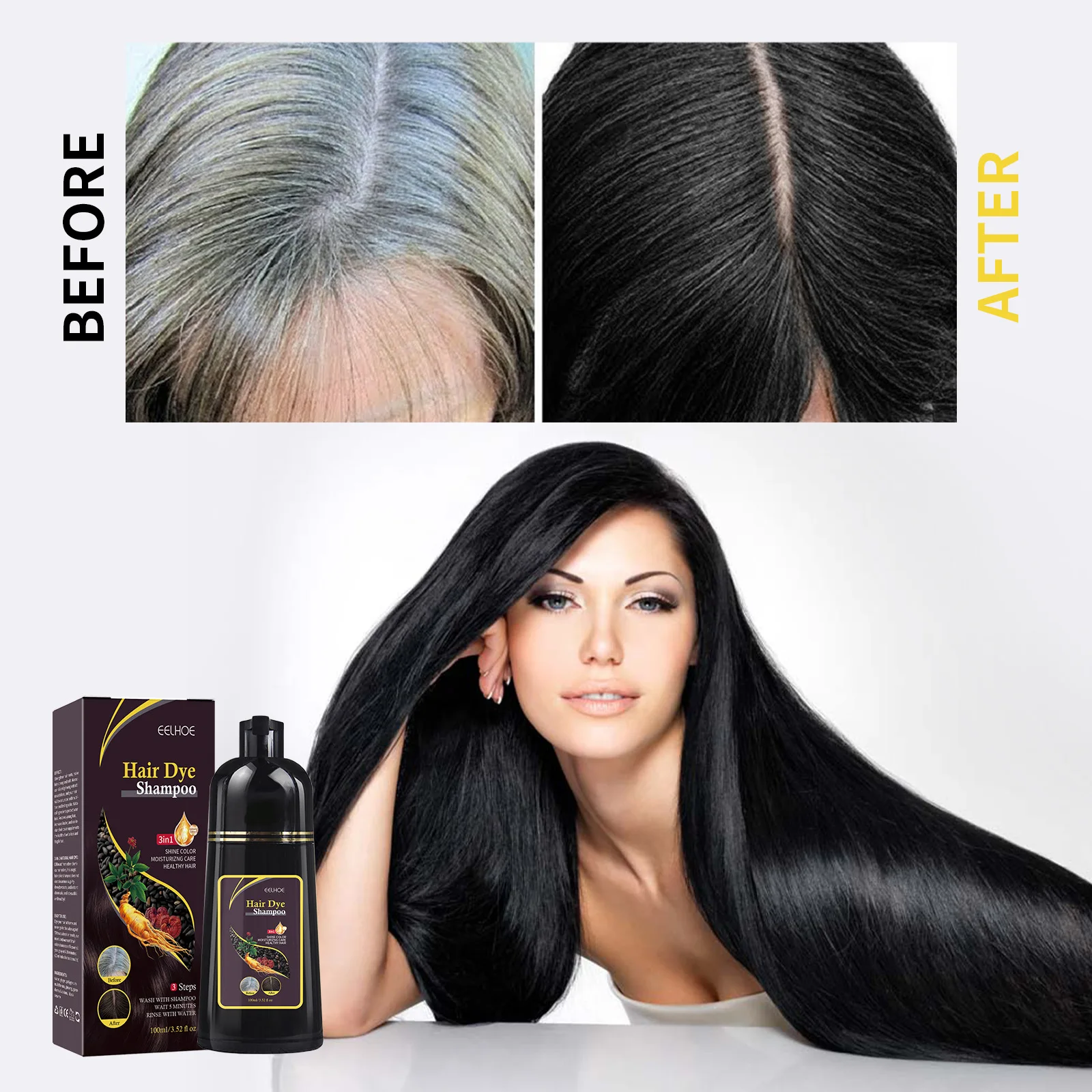 Shampoo mágico de tintura de c - Hair Spray Color avaliação e preço